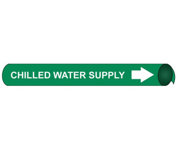 Pipemarker Precoiled - Chilled Water Supply W/G - Fits 3 3/8"-4 1/2" Pipe - D4015