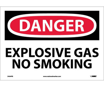 Danger: Explosive Gas No Smoking - 10X14 - PS Vinyl - D434PB