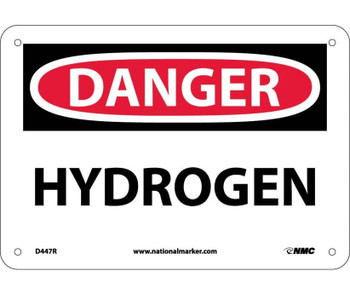 Danger: Hydrogen - 7X10 - Rigid Plastic - D447R