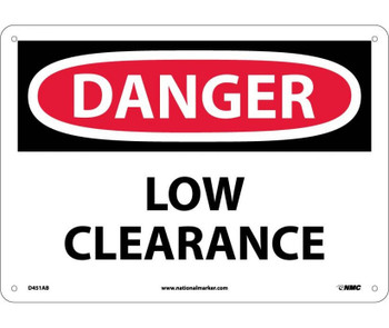 Danger: Low Clearance - 10X14 - .040 Alum - D451AB