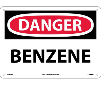 Danger: Benzene - 10X14 - .040 Alum - D480AB