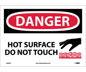 Danger Hot Surface Do Not Touch Graphic 10X14 Ps Vinyl