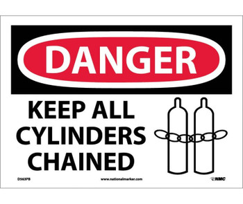 Danger: Keep All Cylinders Chained - Graphic - 10X14 - PS Vinyl - D563PB
