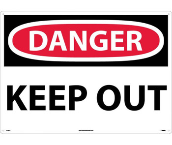 Danger: Keep Out - 20X28 - Rigid Plastic - D59RD