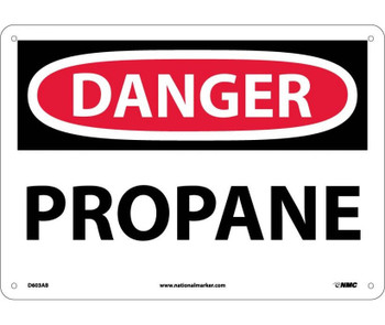 Danger: Propane - 10X14 - .040 Alum - D603AB