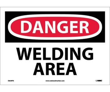 Danger: Welding Area - 10X14 - PS Vinyl - D659PB