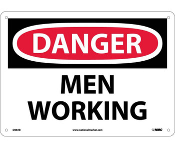 Danger: Men Working - 10X14 - .040 Alum - D69AB