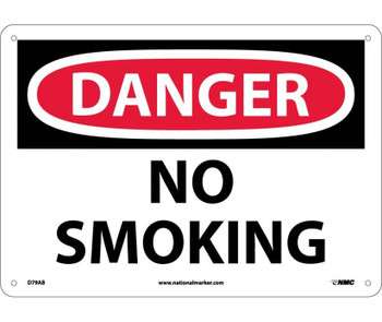 Danger: No Smoking - 10X14 - .040 Alum - D79AB