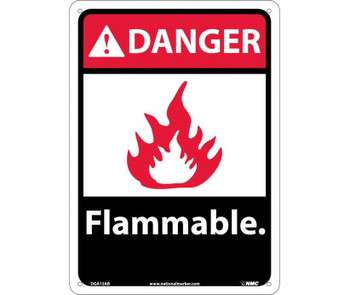 Danger: Flammable (W/Graphic) - 14X10 - .040 Alum - DGA15AB