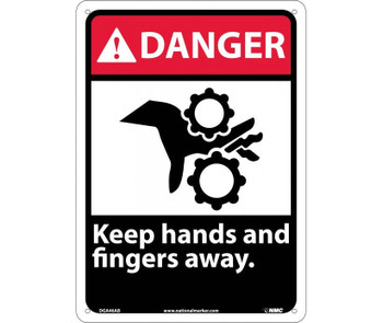 Danger: Keep Hands And Fingers Away - 14X10 - .040 Alum - DGA46AB