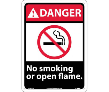Danger: No Smoking Or Open Flame - 14X10 - .040 Alum - DGA53AB