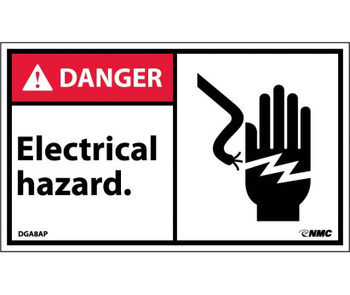 Danger: Electrical Hazard (Graphic) - 3X5 - PS Vinyl - Pack of 5 - DGA8AP