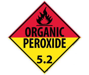 Placard - Organic Peroxide 5.2 - 10.75X10.75 - PS Vinyl - DL18P