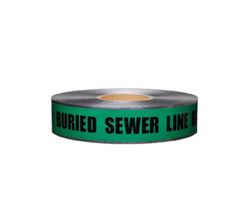Detectable Underground Tape - Caution Sewer Line Below - 6"X1000' - DT6 GS