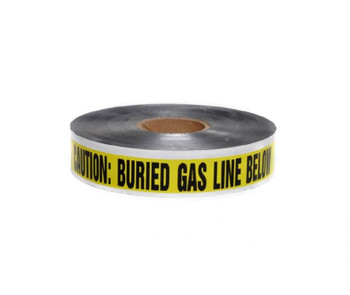 Detectable Underground Tape - Caution Gas Line Below - 6"X1000' - DT6 YG