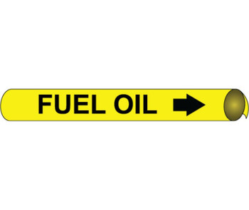 Pipemarker Precoiled - Fuel Oil B/Y - Fits 4 5/8"-5 7/8" Pipe - E4046