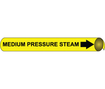 Pipemarker Precoiled - Medium Pressure Steam B/Y - Fits 4 5/8"-5 7/8" Pipe - E4072