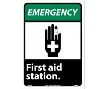Emergency - First Aid Station (W/Graphic) - 14X10 - PS Vinyl - EGA3PB
