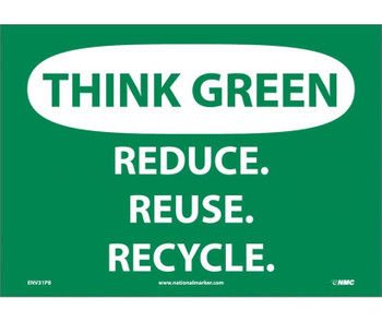 Think Green - Reduce - Reuse - Recycle - 10X14 - PS Vinyl - ENV31PB