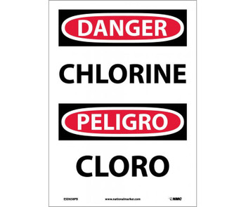 Danger: Chlorine - Bilingual - 14X10 - PS Vinyl - ESD658PB