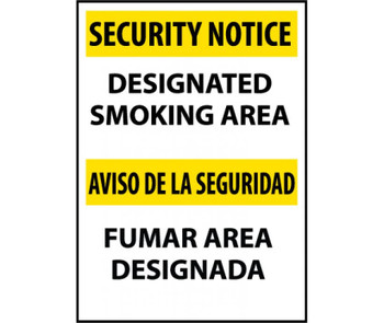 Misc - Designated Smoking Area Bilingual - 14X10  - .040 Alum - ESSN102AB
