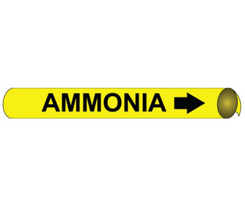 Pipemarker Strap-On - Ammonia B/Y - Fits 6"-8" Pipe - F4004