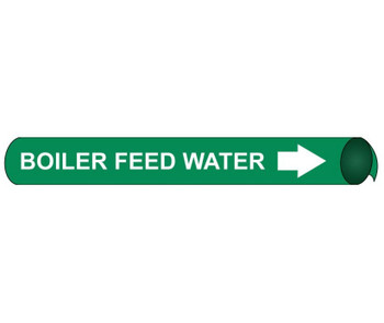 Pipemarker Strap-On - Boiler Feed Water W/G - Fits 6"-8" Pipe - F4009