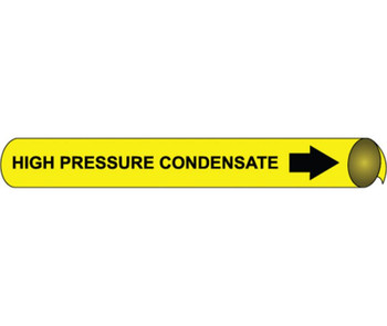 Pipemarker Strap-On - High Pressure Condensate B/Y - Fits 6"-8" Pipe - F4058