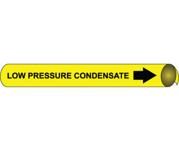 Pipemarker Strap-On - Low Pressure Condensate B/Y - Fits 6"-8" Pipe - F4068