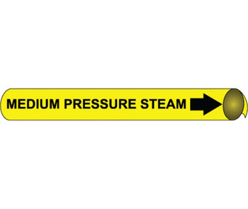 Pipemarker Strap-On - Medium Pressure Steam B/Y - Fits 6"-8" Pipe - F4072
