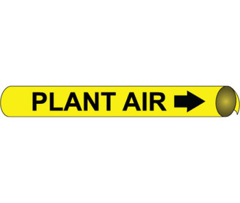 Pipemarker Strap-On - Plant Air B/Y - Fits 6"-8" Pipe - F4081