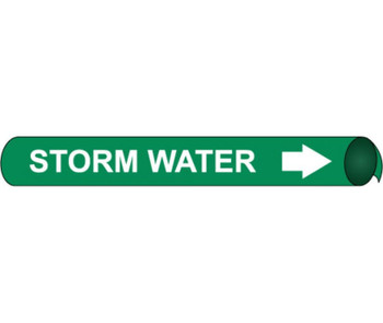 Pipemarker Strap-On - Storm Water W/G - Fits 6"-8" Pipe - F4120