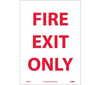 Fire Exit Only - 14X10 - PS Vinyl - FEOPPB