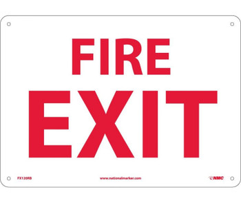 Fire Exit - 10X14 - Rigid Plastic - FX120RB