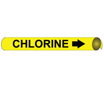 Pipemarker Strap-On - Chlorine B/Y - Fits 8"-10" Pipe - G4016