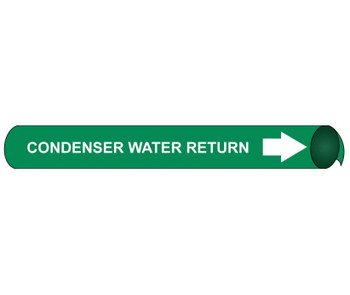 Pipemarker Strap-On - Condenser Water Return W/G - Fits 8"-10" Pipe - G4029