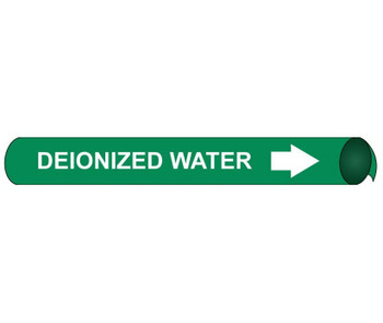 Pipemarker Strap-On - Deionized Water W/G - Fits 8"-10" Pipe - G4034
