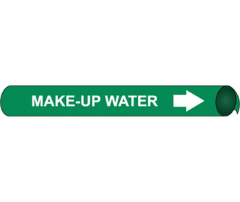 Pipemarker Strap-On - Make-Up Water W/G - Fits 8"-10" Pipe - G4070