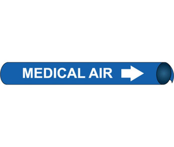 Pipemarker Strap-On - Medical Air W/B - Fits 8"-10" Pipe - G4071