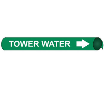 Pipemarker Strap-On - Tower Water W/G - Fits 8"-10" Pipe - G4105