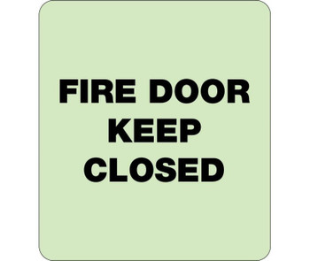Fire Door Keep Closed - 8X8 - Glow Ada - GADA108BK