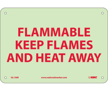 Fire - Flammable Keep Flames And Heat Away - 7X10 - Rigid Plasticglow - GL136R