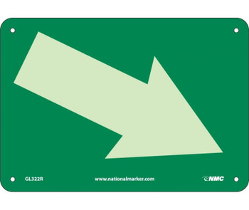 Arrow Graphic Diagonal - 7X10 - PS Glow - GL322P