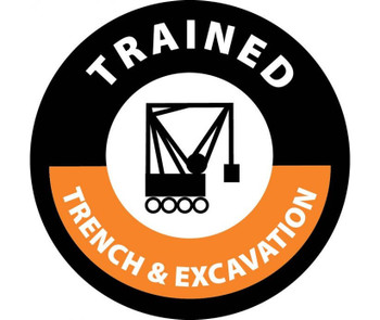 Trained Trench & Excavation - Graphic - 2" Dia - PS Vinyl - Pack of 25 - HH118