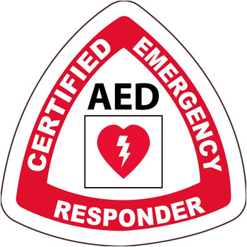 Hard Hat Emblem - Certified Emergency Responder - 2" X 2" - PS Vinyl - HH134