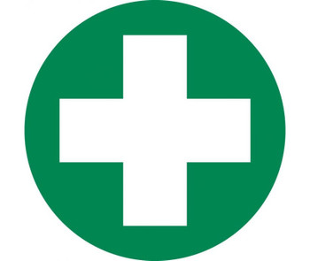 Hard Had Emblem - White Cross Symbol - 2" Dia - PS Vinyl - HH30