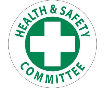 Hard Had Emblem - Health & Safety Committee - 2" Dia - PS Vinyl - HH46