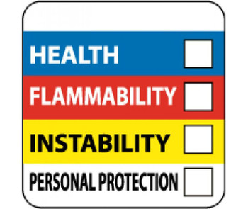 Right To Know Labels - Write On Color Bar - 2X2 - PS Paper - 250/Rl - HM29