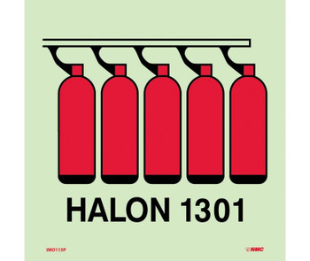 Imo - Symbol - Halon 1301 Battery - 6X6 - Glow Vinyl Laminated - IMO115P