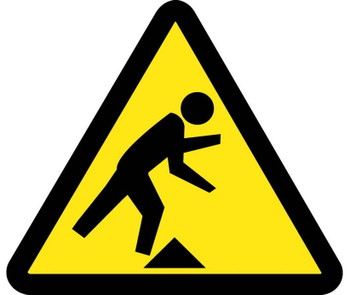 Label - Graphic For Tripping Hazard - 2In Dia - PS Vinyl - ISO237AP